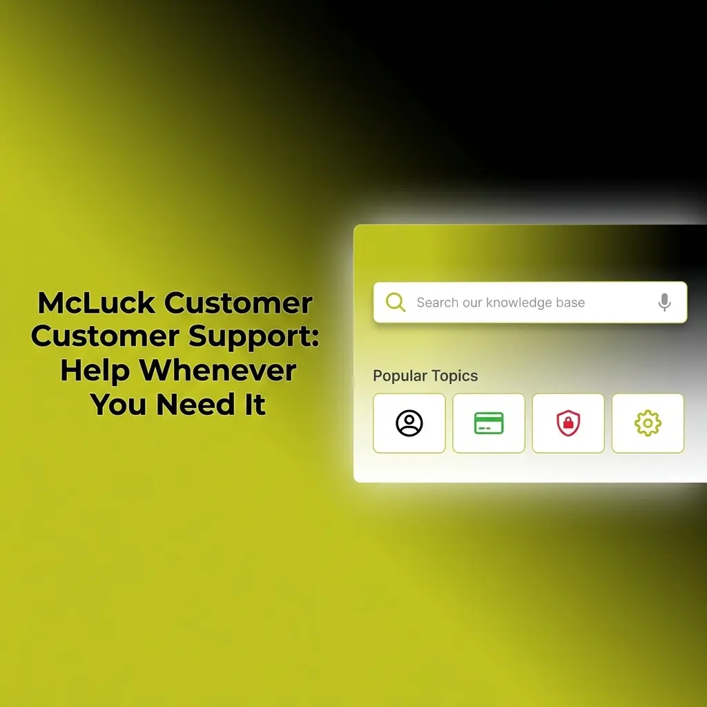 McLuck customer support options including live chat, email, and help center for US players available 24/7